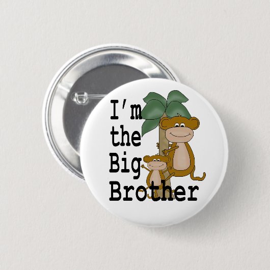 Affe-großer Bruder Button (Vorne & Hinten)
