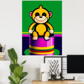 Affe - Großes Kid Poster (Heimbüro)