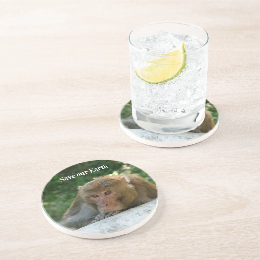 Affe - Großvater Getränkeuntersetzer (Seite)