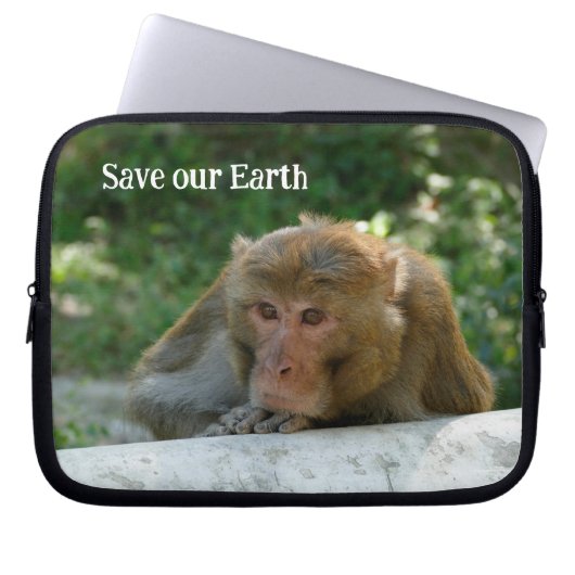 Affe - Großvater Laptopschutzhülle (Vorderseite)