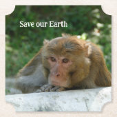 Affe - Großvater Untersetzer (Vorderseite)