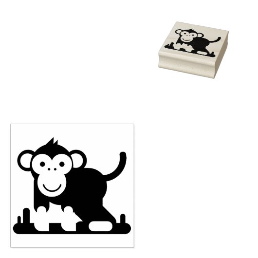 Affe Gummistempel (Stempel)