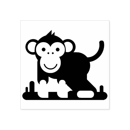 Affe Gummistempel (Prägung)