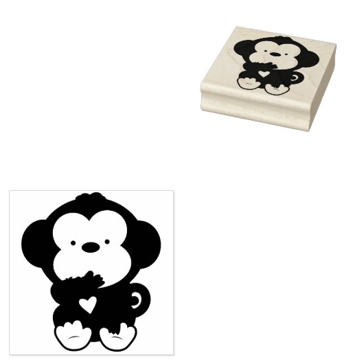 Affe Gummistempel (Stempel)