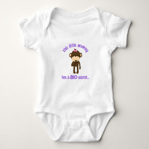 Affe hat einen geheimen großen Schwester Baby Strampler