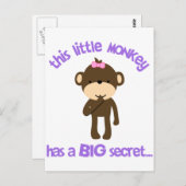 Affe hat einen geheimen großen Schwester Postkarte (Vorne/Hinten)