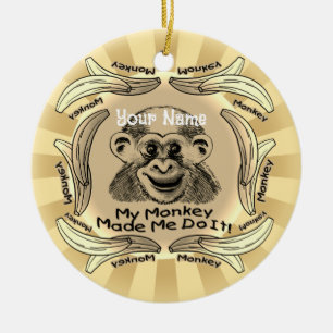 Affe hat mich dazu gebracht keramik ornament