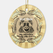 Affe hat mich dazu gebracht keramik ornament (Links)