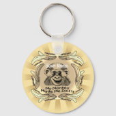 Affe hat mich dazu gebracht schlüsselanhänger (Vorderseite)