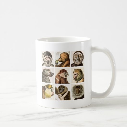 Affe Haupt-COLLAGE - Kaffeetasse (Rechts)