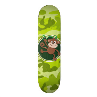 Affe; hellgrüne Camouflage, Tarnung Skateboard