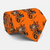 Affe-Hintern - Krawatte - Orange (Gerollt)