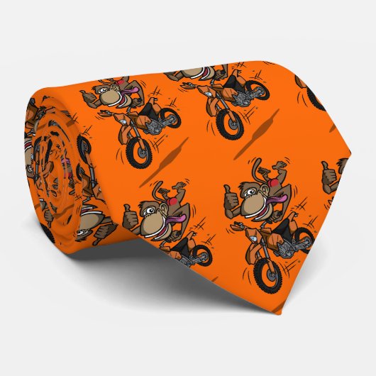 Affe-Hintern - Krawatte - Orange (Gerollt)
