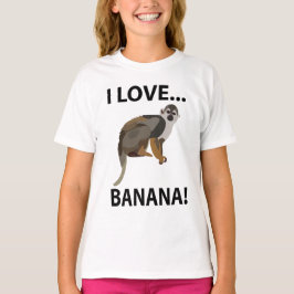 Affe I Liebe Banane Affen Kinder T-Shirt