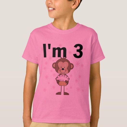 Affe I m 3 Birthday Tshirts and Gifts (Vorderseite)