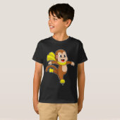 Affe Ice Skaten Ice Skate T-Shirt (Vorne ganz)