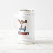 Affe, ich bin ein Turner Bierglas (Vorderseite Links)