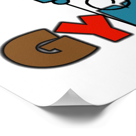 Affe Ich bin Gymnast Poster (Ecke)