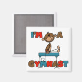Affe Ich bin Gymnast-T - Shirt und Geschenke Magnet (Vorderseite/Rückseite)