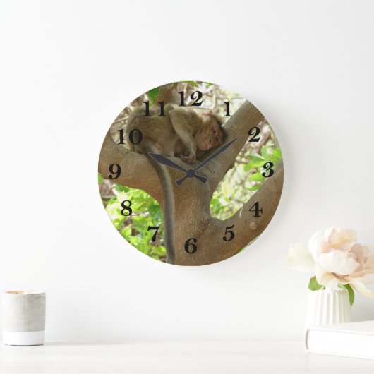 Affe - Ich bin so müde Große Wanduhr (Zuhause)