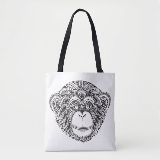Affe Illustartion Gekritzel 2 Tasche (Vorderseite)