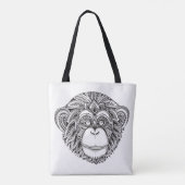 Affe Illustartion Gekritzel 2 Tasche (Rückseite)