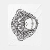 Affe Illustartion Gekritzel Fleecedecke (Vorderseite)