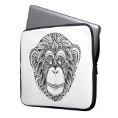 Affe Illustartion Gekritzel Laptopschutzhülle (Vorderseite Links)