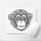 Affe Illustartion Gekritzel Mousepad (Mit Mouse)