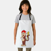 Affe im Baseball mit Baseballschläger Schürze (Insitu)