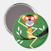 Affe im Baum Magnet (Vorderseite/Rückseite)