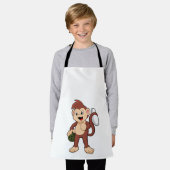 Affe im Bowling mit Bowlingball Schürze (Getragen)