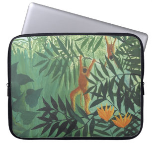 Affe im Dschungel durch Henri Rousseau 15" Laptop Laptopschutzhülle