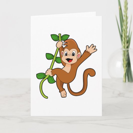 Affe im Dschungel Karte (Vorderseite)