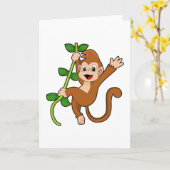 Affe im Dschungel Karte (Gelbe Blume)