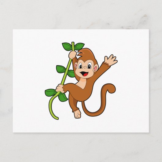 Affe im Dschungel Postkarte (Vorderseite)