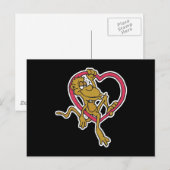 Affe im Herzen Postkarte (Vorne/Hinten)
