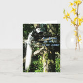 Affe im langen Schwanz im Baum Karte (Gelbe Blume)