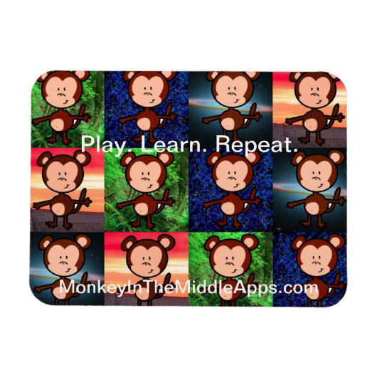 Affe im Magneten des mittleren Apps Magnet (Horizontal)