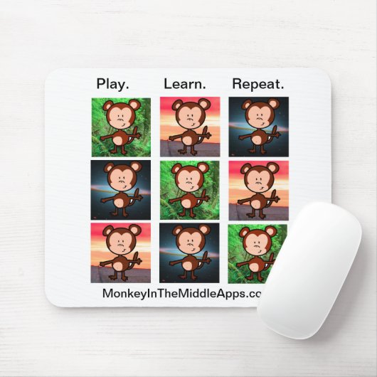 Affe im mittleren Apps mousepad (Mit Mouse)