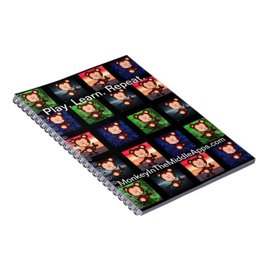 Affe im mittleren Apps Notizbuch Notizblock (Rechte Seite)