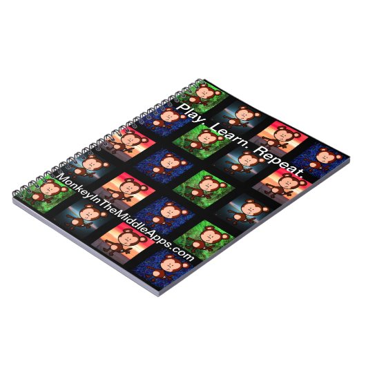 Affe im mittleren Apps Notizbuch Notizblock (Linke Seite)