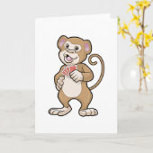 Affe im Poker mit Poker-Karten Karte (Gelbe Blume)
