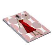 Affe im Roten Kleid mit Wein Notizblock (Rechte Seite)