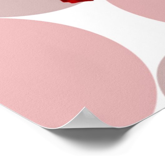 Affe im Roten Kleid mit Wein Poster (Ecke)