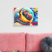 AFFE IM WELTALL 12 LEINWANDDRUCK (Insitu (Wohnzimmer))