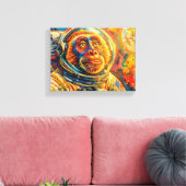 AFFE IM WELTALL 7 LEINWANDDRUCK (Insitu (Wohnzimmer))