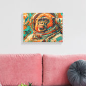 AFFE IM WELTALL 8 LEINWANDDRUCK (Insitu (Wohnzimmer))
