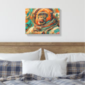 AFFE IM WELTALL 8 LEINWANDDRUCK (Insitu (Schlafzimmer))