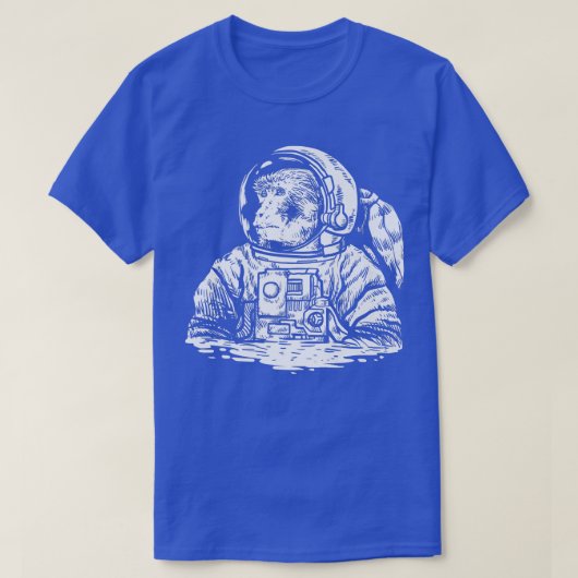 Affe im Weltraum Anzug Funny Astronaut T-Shirt (Design vorne)